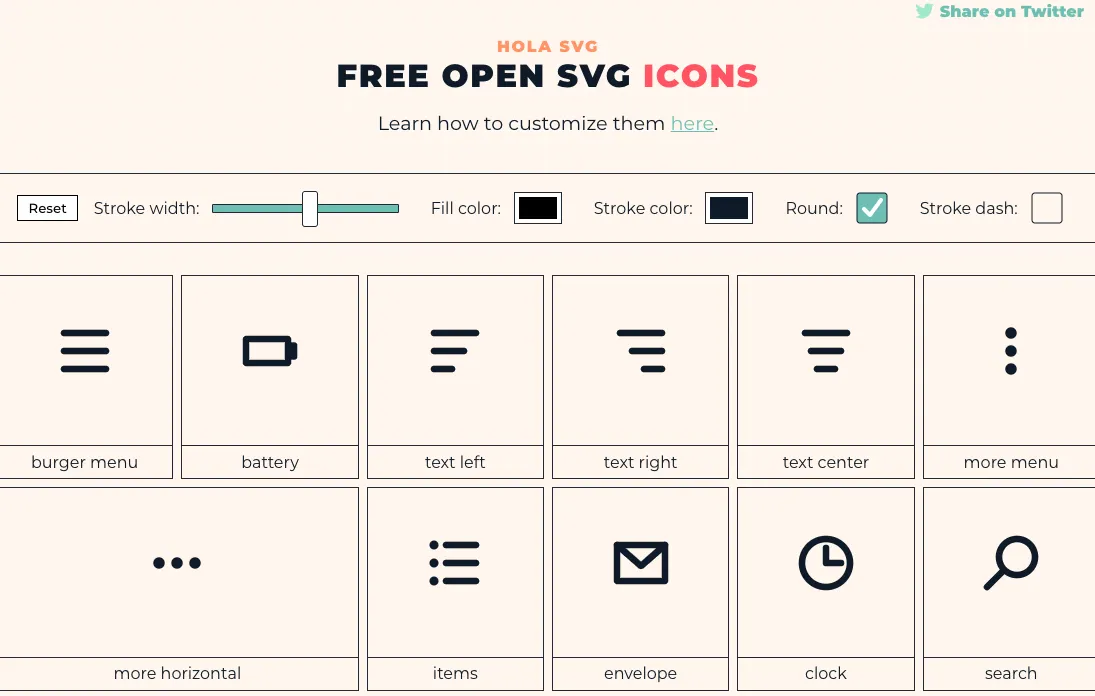 HOLA SVG 網站介面截圖